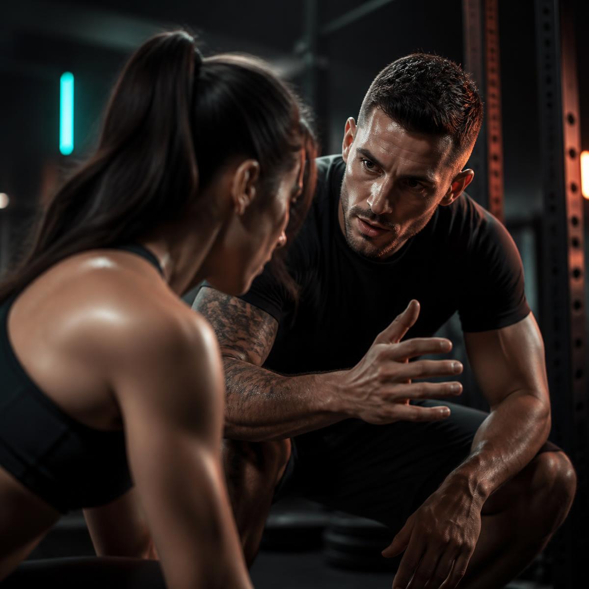A smove trainer coaches a participant during an active exercise